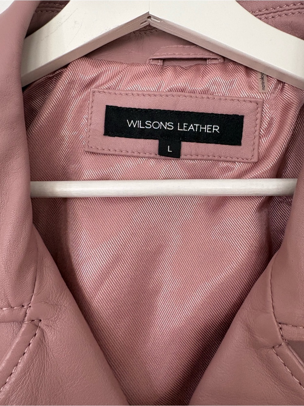 Wilsons Leather Dusty Rose Leather Moto Jacket - Picture 3 of 5